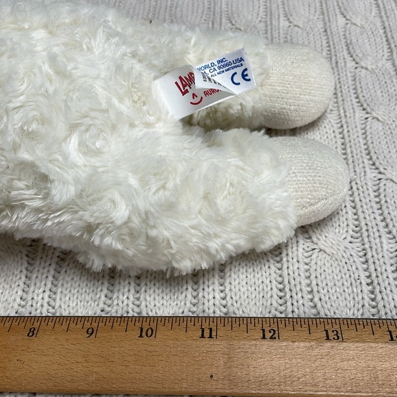 Lamb Chop Dog Medium Stuffed Toy Plush Aurora World cream red tan black 2012 - Picture 6 of 11